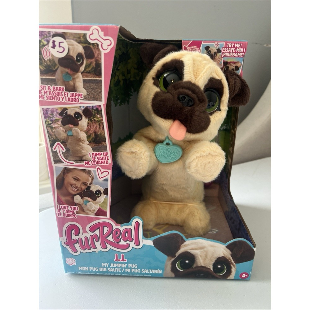 FurReal JJ Jumpin' Pug Interactive Plush Toy, FurReal Friends, Age 4+, 2025